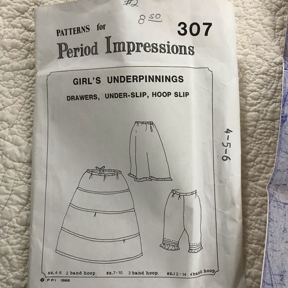 Period Impressions Sewing Pattern Girls Underpinnings *INSTRUCTIONS ONLY* - Picture 2 of 3